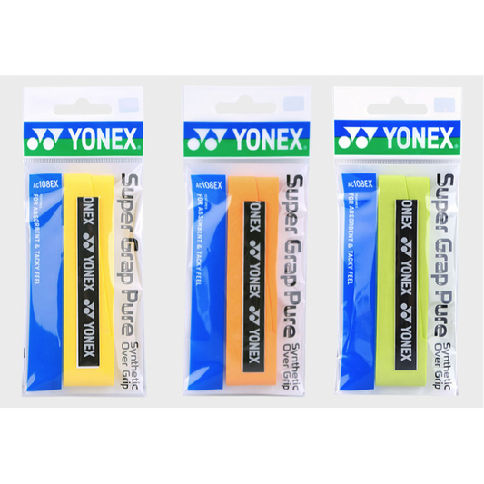 YONEX AC108EX SUPER GRAP PURE SYNTHETIC OVER GRIP (5PCS)