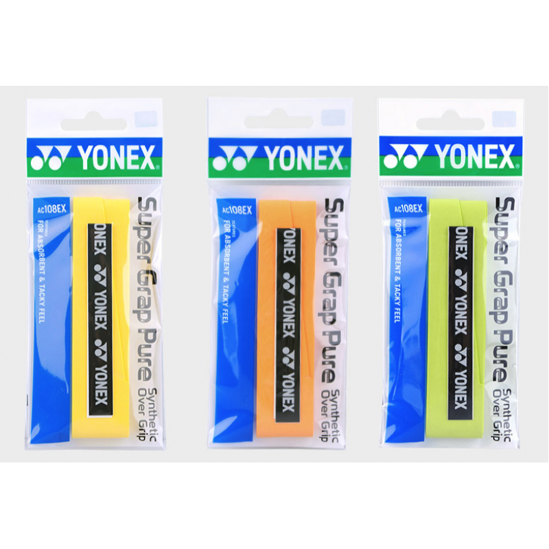 YONEX AC108EX SUPER GRAP PURE SYNTHETIC OVER GRIP (5PCS)