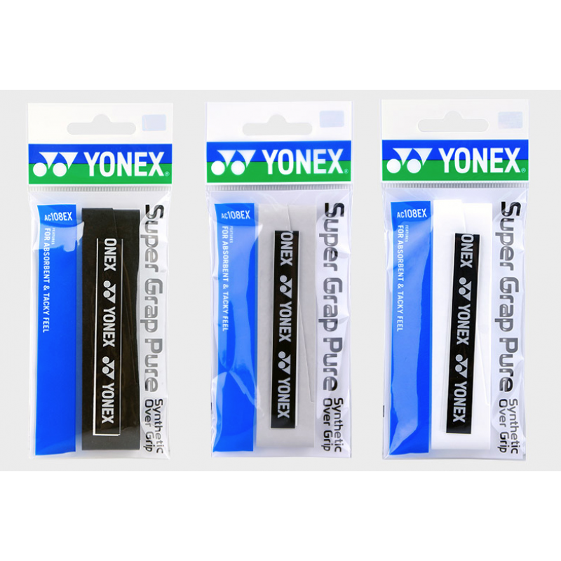 YONEX AC108EX SUPER GRAP PURE SYNTHETIC OVER GRIP (5PCS)